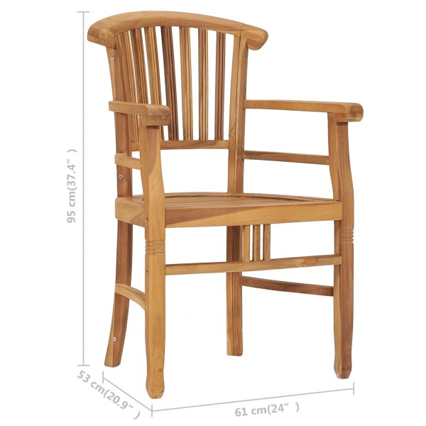 Juego de comedor de jardín 3 piezas madera maciza de teca Juego de comedor de jardín 3 piezas madera maciza de teca