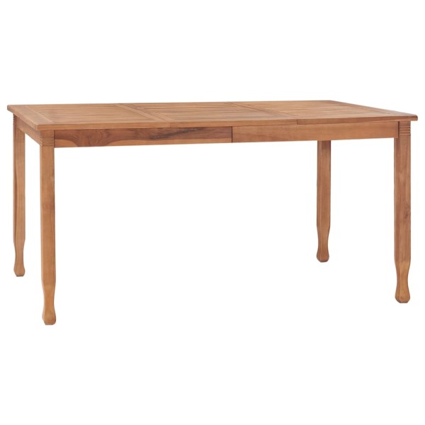 Set de comedor de jardín 5 pzas y cojines madera maciza de teca