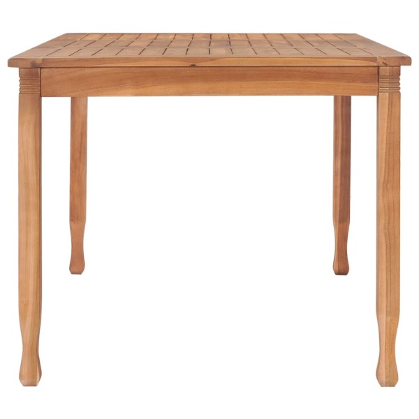 Set de comedor de jardín 5 pzas y cojines madera maciza de teca
