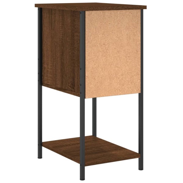 Mesita de noche madera de ingeniería marrón roble 32x42x70 cm