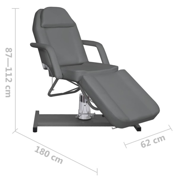 Camilla de masaje gris 180x62x(87-112) cm