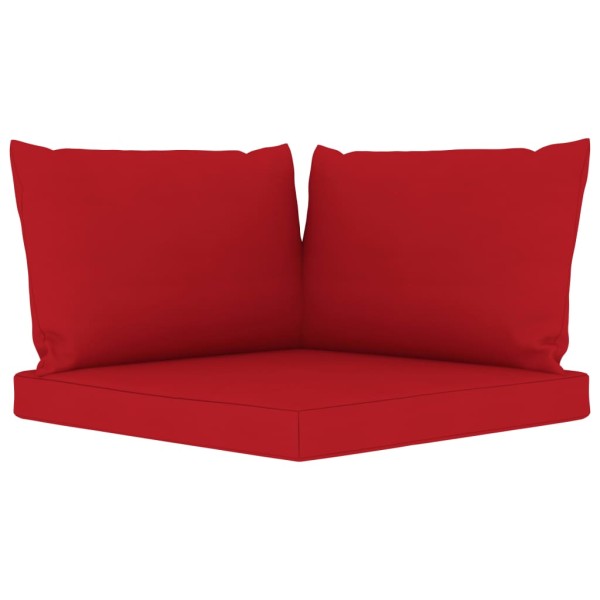 Juego de muebles de jardín 12 piezas con cojines rojo Juego de muebles de jardín 12 piezas con cojines rojo