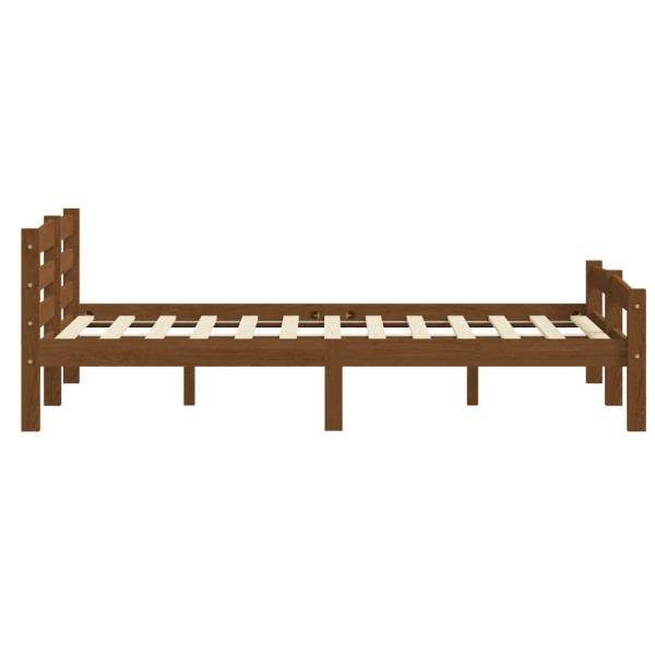 Estructura de cama madera maciza pino marrón miel 180x200 cm Estructura de cama madera maciza pino marrón miel 180x200 cm