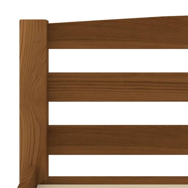 Estructura de cama madera maciza pino marrón miel 180x200 cm Estructura de cama madera maciza pino marrón miel 180x200 cm