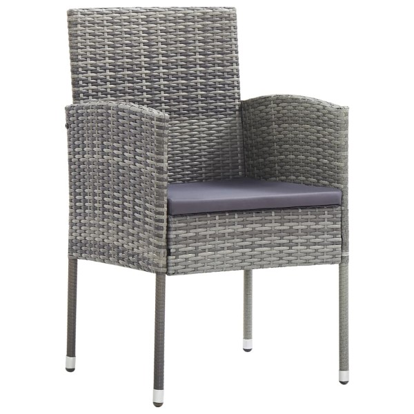 Juego de comedor de jardín 5 piezas gris antracita Juego de comedor de jardín 5 piezas gris antracita