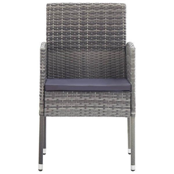 Juego de comedor de jardín 5 piezas gris antracita Juego de comedor de jardín 5 piezas gris antracita
