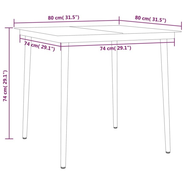 Juego de comedor de jardín 5 piezas gris antracita Juego de comedor de jardín 5 piezas gris antracita
