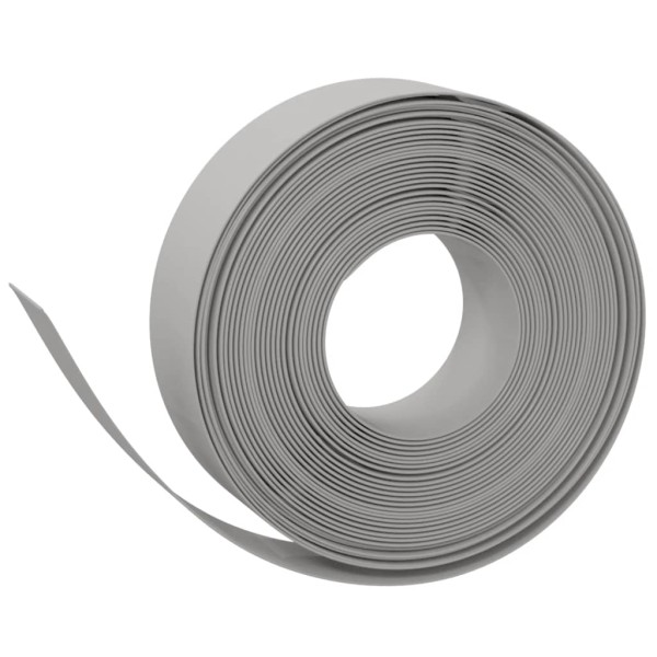 Borduras de jardín 4 uds polietileno gris 10 m 15 cm Borduras de jardín 4 uds polietileno gris 10 m 15 cm