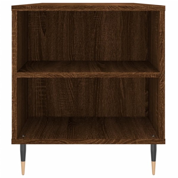Mesa de centro madera de ingeniería marrón roble 102x44,5x50 cm Mesa de centro madera de ingeniería marrón roble 102x44,5x50 cm
