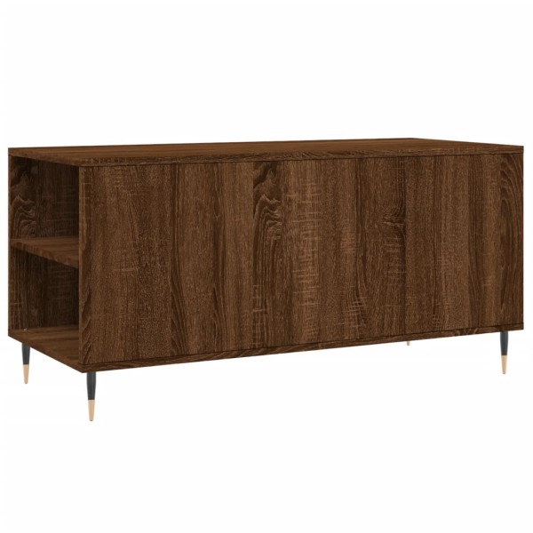 Mesa de centro madera de ingeniería marrón roble 102x44,5x50 cm Mesa de centro madera de ingeniería marrón roble 102x44,5x50 cm