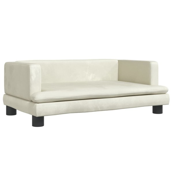 Sofá para niños de terciopelo crema 80x45x30 cm Sofá para niños de terciopelo crema 80x45x30 cm