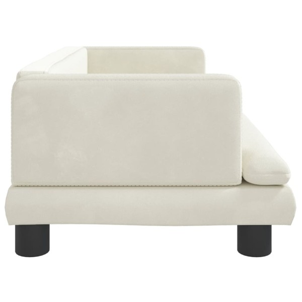 Sofá para niños de terciopelo crema 80x45x30 cm Sofá para niños de terciopelo crema 80x45x30 cm