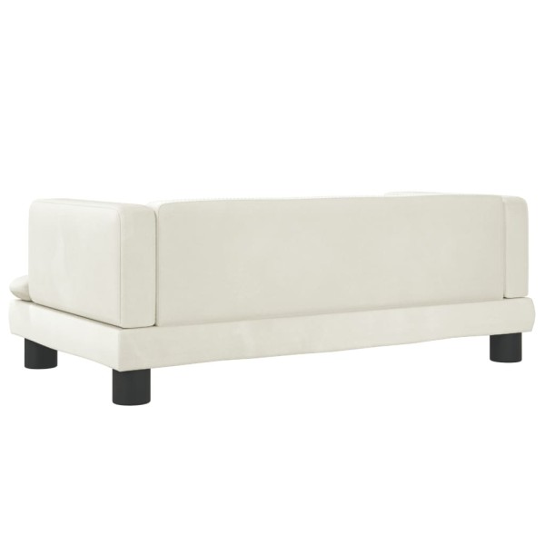 Sofá para niños de terciopelo crema 80x45x30 cm Sofá para niños de terciopelo crema 80x45x30 cm