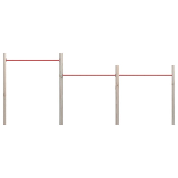 Tumbona de jardín 404x170 cm madera de pino impregnada y acero