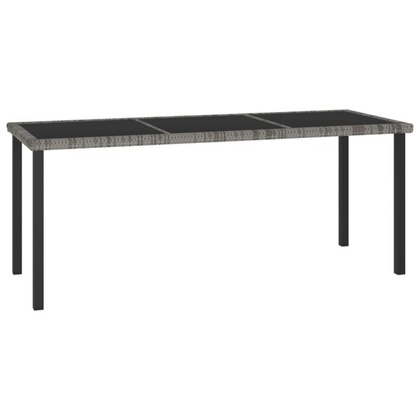 Juego de comedor para jardín 9 piezas ratán sintético gris Juego de comedor para jardín 9 piezas ratán sintético gris