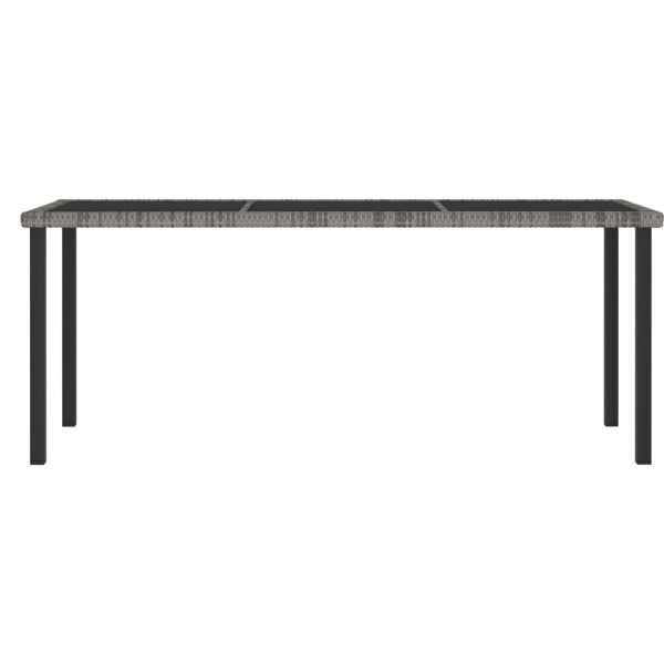 Juego de comedor para jardín 9 piezas ratán sintético gris Juego de comedor para jardín 9 piezas ratán sintético gris