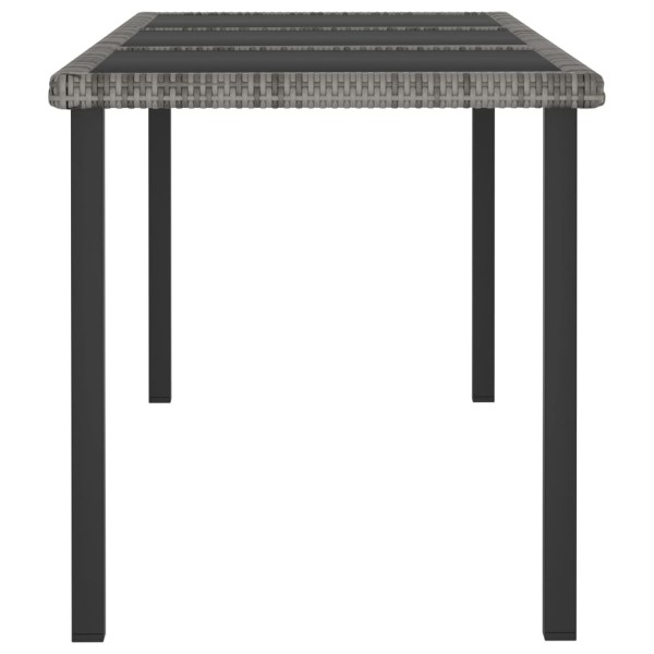 Juego de comedor para jardín 9 piezas ratán sintético gris Juego de comedor para jardín 9 piezas ratán sintético gris