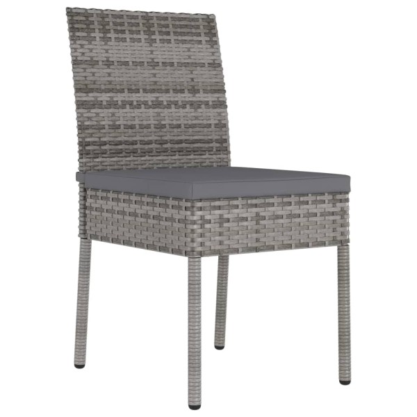 Juego de comedor para jardín 9 piezas ratán sintético gris Juego de comedor para jardín 9 piezas ratán sintético gris