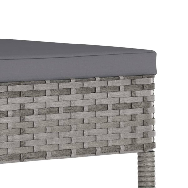 Juego de comedor para jardín 9 piezas ratán sintético gris Juego de comedor para jardín 9 piezas ratán sintético gris