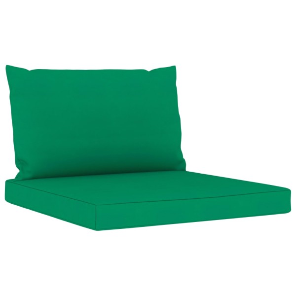 Set de muebles de jardín 9 piezas con cojines verdes Set de muebles de jardín 9 piezas con cojines verdes