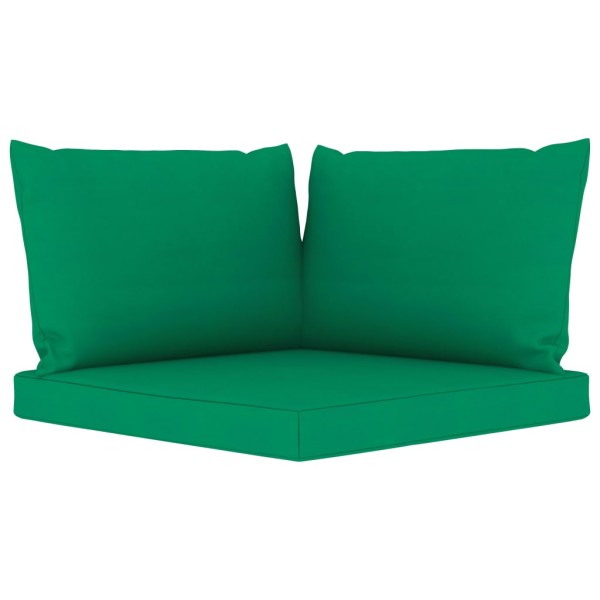 Set de muebles de jardín 9 piezas con cojines verdes Set de muebles de jardín 9 piezas con cojines verdes