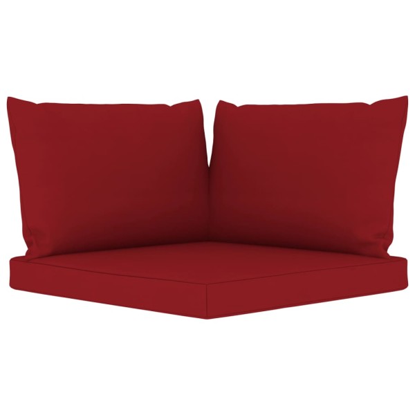 Juego de muebles de jardín 10 piezas con cojines rojo tinto Juego de muebles de jardín 10 piezas con cojines rojo tinto