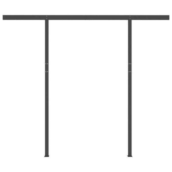 Toldo manual retráctil con LED naranja y marrón 3,5x2,5 m Toldo manual retráctil con LED naranja y marrón 3,5x2,5 m