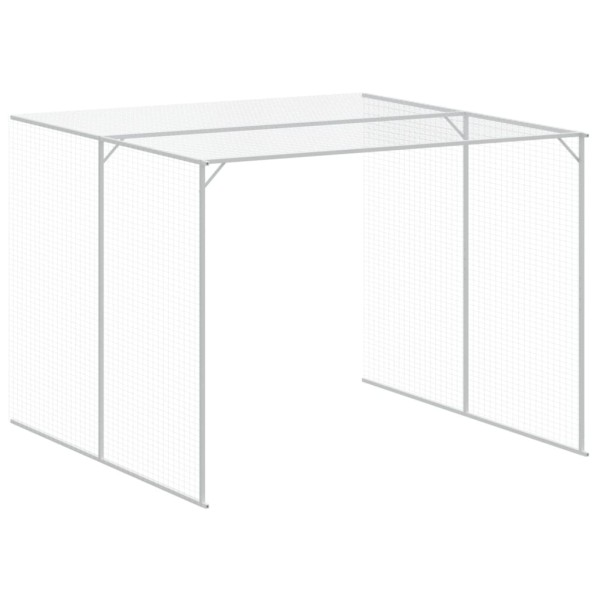 Caseta perros corral acero galvanizado gris claro 214x865x181cm Caseta perros corral acero galvanizado gris claro 214x865x181cm