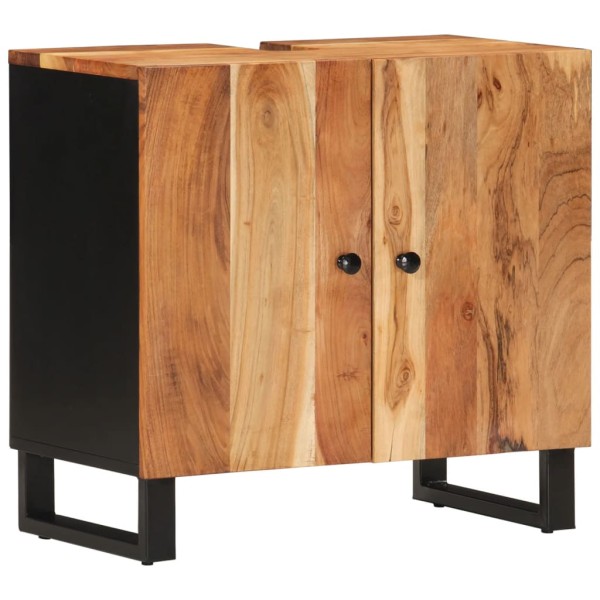 Conjunto de muebles de baño 3 piezas madera maciza de acacia Conjunto de muebles de baño 3 piezas madera maciza de acacia