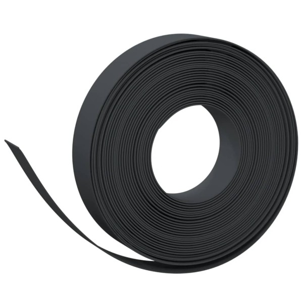 Borduras de jardín 2 uds polietileno negro 10 m 10 cm Borduras de jardín 2 uds polietileno negro 10 m 10 cm