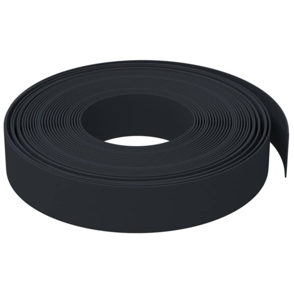 Borduras de jardín 2 uds polietileno negro 10 m 10 cm Borduras de jardín 2 uds polietileno negro 10 m 10 cm