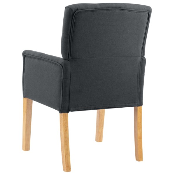 Silla de comedor con reposabrazos tela gris Silla de comedor con reposabrazos tela gris