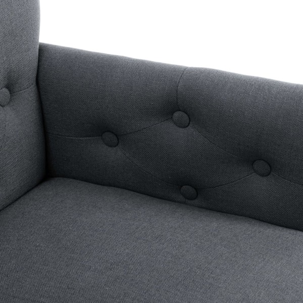 Silla de comedor con reposabrazos tela gris Silla de comedor con reposabrazos tela gris