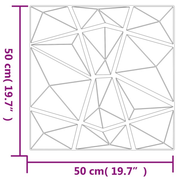 Paneles de pared 48 uds EPS diamante verde 50x50 cm 12 m² Paneles de pared 48 uds EPS diamante verde 50x50 cm 12 m²