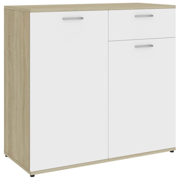 Aparador madera de ingeniería blanco roble Sonoma 160x36x75 cm Aparador madera de ingeniería blanco roble Sonoma 160x36x75 cm