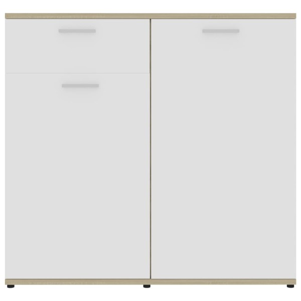 Aparador madera de ingeniería blanco roble Sonoma 160x36x75 cm Aparador madera de ingeniería blanco roble Sonoma 160x36x75 cm