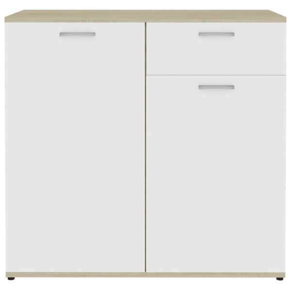 Aparador madera de ingeniería blanco roble Sonoma 160x36x75 cm Aparador madera de ingeniería blanco roble Sonoma 160x36x75 cm