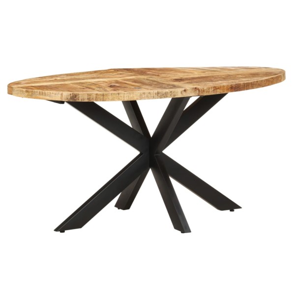 Mesa de comedor de madera de mango rugosa 160x90x75 cm Mesa de comedor de madera de mango rugosa 160x90x75 cm