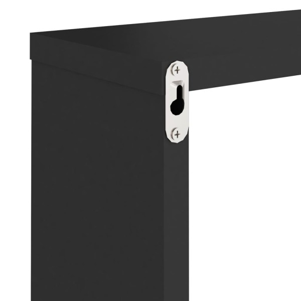 Estante cubo pared 2 uds negro 30x15x30 cm Estante cubo pared 2 uds negro 30x15x30 cm