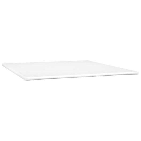Cama box spring con colchón tela azul 180x200 cm