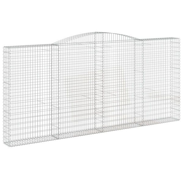 Cestas de gaviones 6 uds forma de arco hierro 400x30x180/200 cm Cestas de gaviones 6 uds forma de arco hierro 400x30x180/200 cm