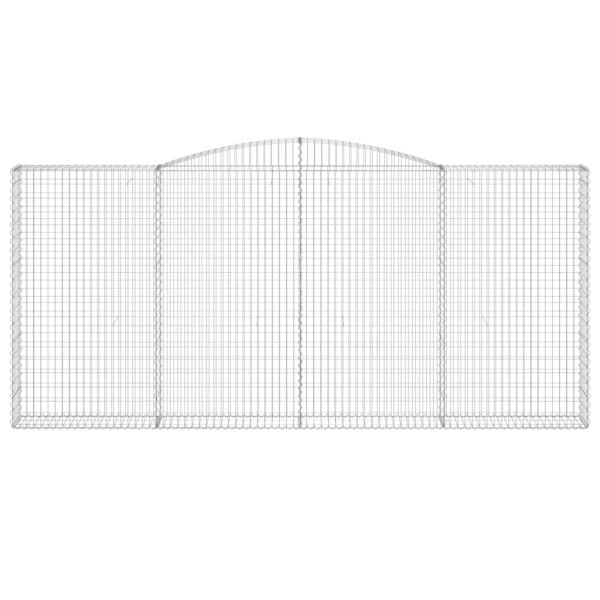 Cestas de gaviones 6 uds forma de arco hierro 400x30x180/200 cm Cestas de gaviones 6 uds forma de arco hierro 400x30x180/200 cm