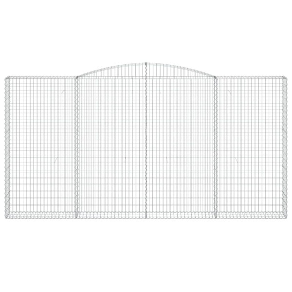 Cestas de gaviones 7 uds forma de arco hierro 400x30x200/220 cm Cestas de gaviones 7 uds forma de arco hierro 400x30x200/220 cm
