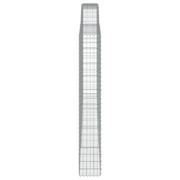 Cestas de gaviones 7 uds forma de arco hierro 400x30x200/220 cm Cestas de gaviones 7 uds forma de arco hierro 400x30x200/220 cm