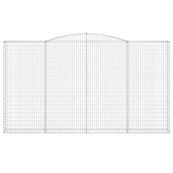 Cestas de gaviones 6 uds forma de arco hierro 400x30x220/240 cm Cestas de gaviones 6 uds forma de arco hierro 400x30x220/240 cm