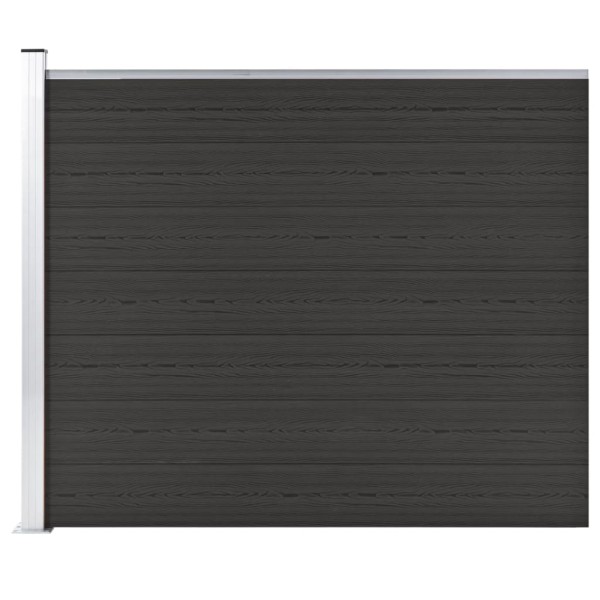 Panel de valla WPC negro 175x146 cm Panel de valla WPC negro 175x146 cm