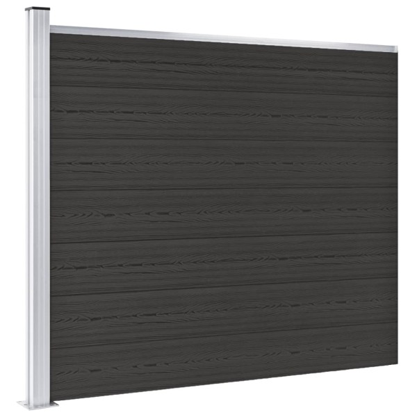 Panel de valla WPC negro 175x146 cm Panel de valla WPC negro 175x146 cm