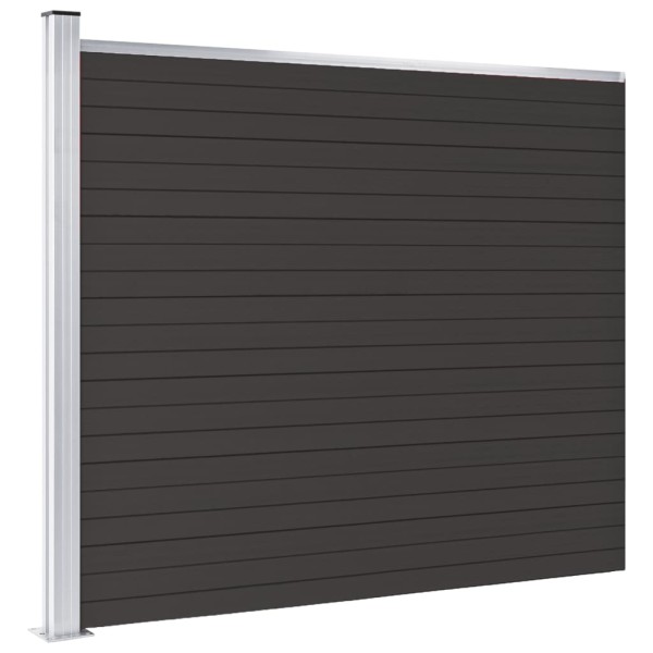 Panel de valla WPC negro 175x146 cm Panel de valla WPC negro 175x146 cm