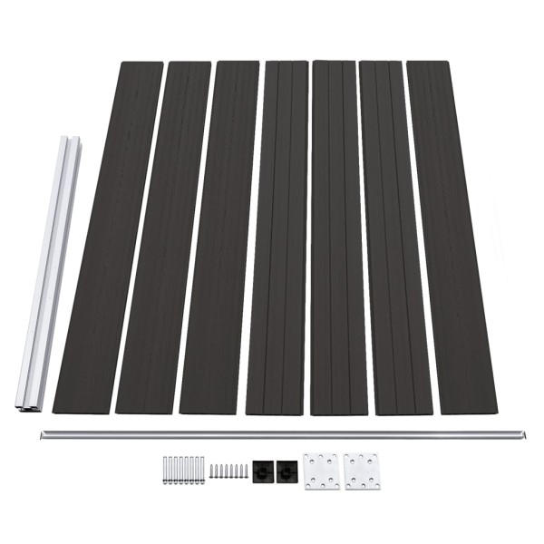 Panel de valla WPC negro 175x146 cm Panel de valla WPC negro 175x146 cm