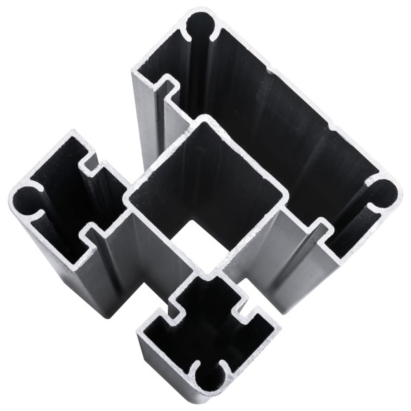 Panel de valla WPC negro 175x146 cm Panel de valla WPC negro 175x146 cm